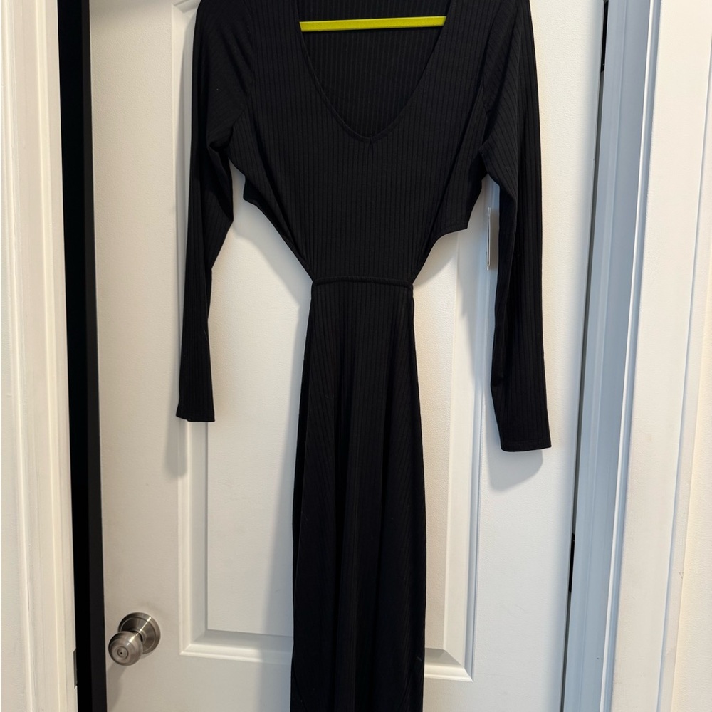 BP Black Long Sleeve open back dress